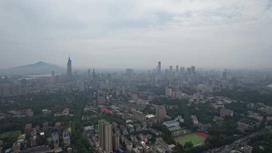 江苏南京城市风光高楼建筑航拍