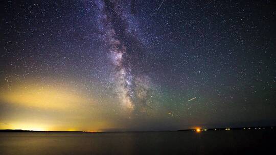 星空流星雨延时