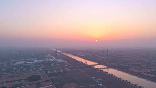 2024新年第一天上海大治河延时日出延时