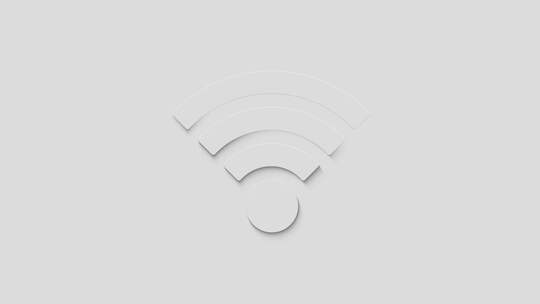 带阴影的Wifi移动网络通信符号3d