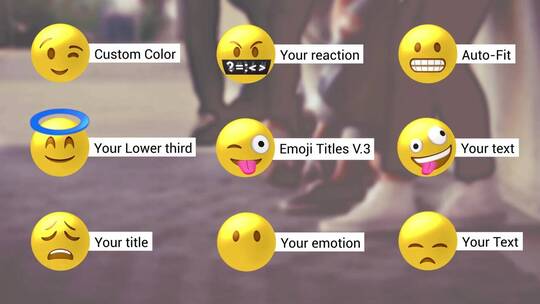 综艺感Emoji标题素材包AE模板