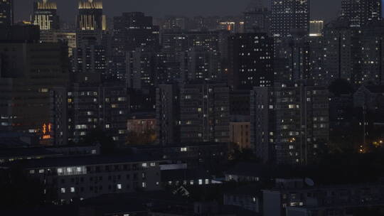 俯拍夜景城市车流 城市夜景车流