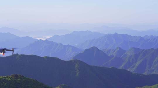 无人机户外航拍群山风景