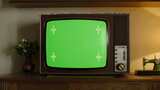 4K-绿幕复古电视场景高清在线视频素材下载
