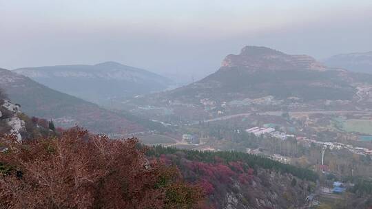 济南蚰蜒山满山红叶