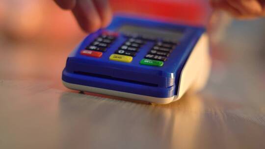 金融商业购物消费输密码刷卡支付视频素材模板下载