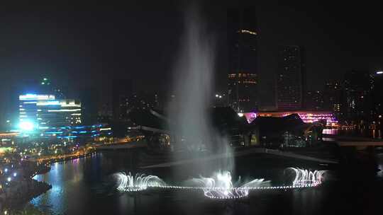 金湾区艺术中心喷泉表演