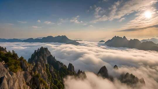 高山云海日出全景