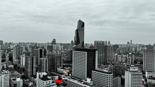 上海龙之梦大酒店航拍视频素材模板下载