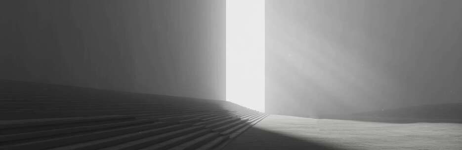 光影照射下的阶梯场景