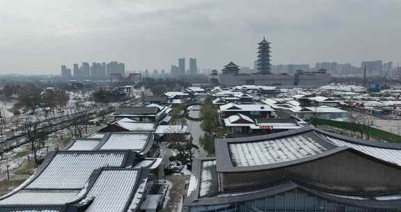 扬州雪景 大运河博物馆雪景