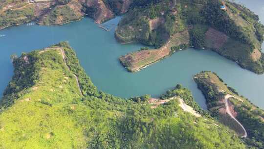 扶曹水库 水库湖泊视频素材模板下载