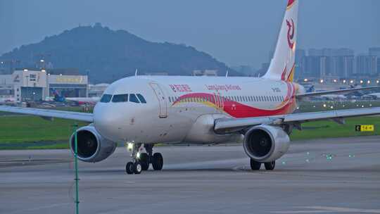 8K深圳宝安飞机场客机15视频素材模板下载
