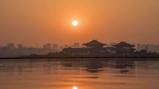 长沙松雅湖日落