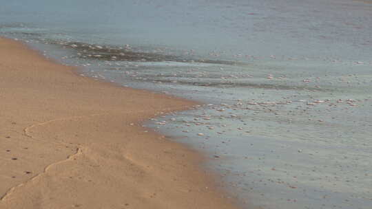 沙滩海浪美丽海边风光