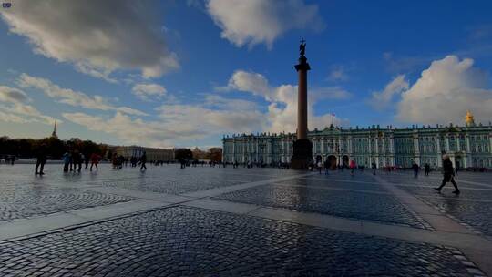 俄罗斯圣彼得堡冬宫-延时摄影2