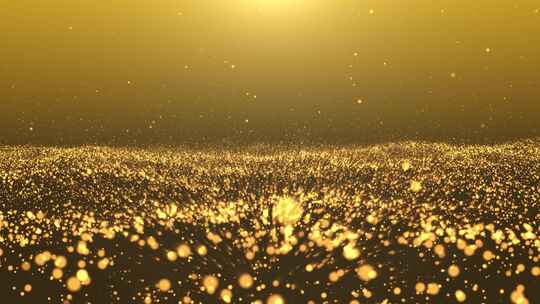 金色粒子背景 波浪背景 动态粒子