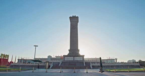 北京天安门人民英雄纪念碑实拍