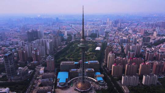 350米高空航拍黑龙江电视塔