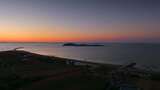 航拍海上日落 日落 夕阳 海边日落高清在线视频素材下载