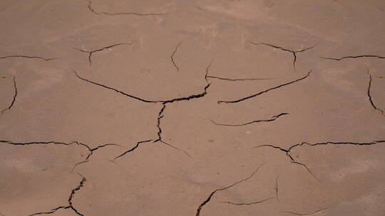 开裂的土壤干燥