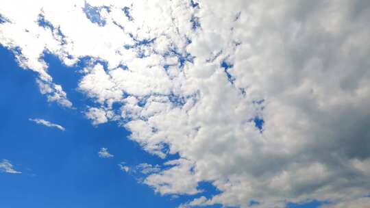 蓝天白云唯美风景实拍素材4K宽屏