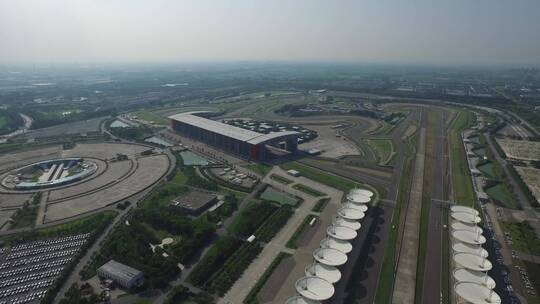 上海国际赛车场空镜视频素材模板下载