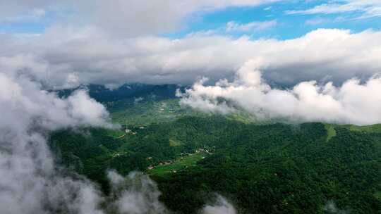 航拍安徽桐城龙眠山投子寺自然生态风光 4k