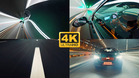 城市汽车驾驶速度感高清在线视频素材下载