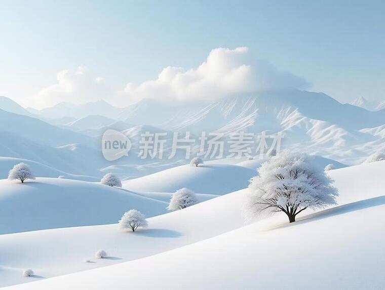 一张有雪山有树的图片2