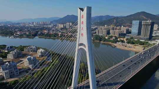 航拍福州淮安大桥景观