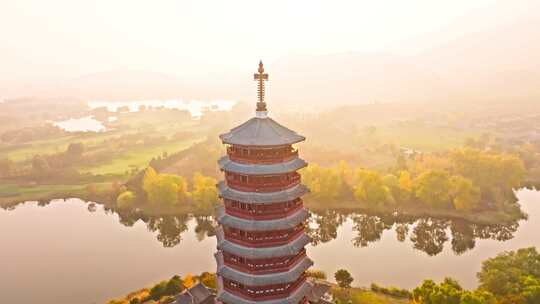 北京怀柔雁栖湖自然风景区雁栖塔