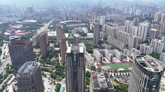 合集福建莆田城市商务区航拍