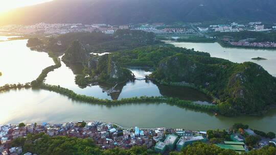 航拍七星岩全景2