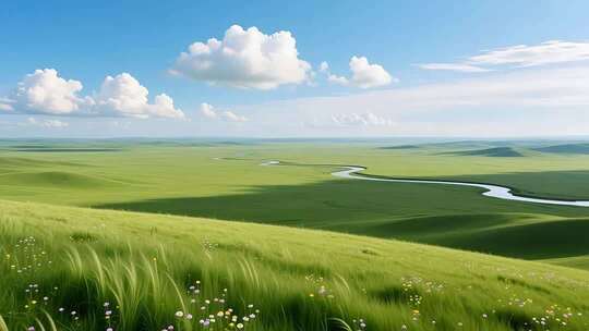 草原上升起不落的太阳4K