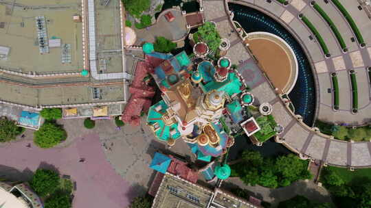 香港迪士尼乐园城堡FPV式拍摄（航拍）
