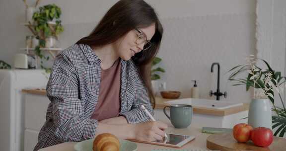 女性、平板电脑、艺术、绘画