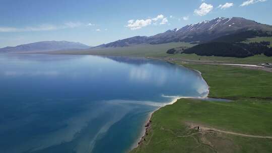 鸟瞰新疆赛里木湖4K风光