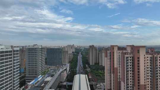 上海嘉定11号线航拍视频素材模板下载