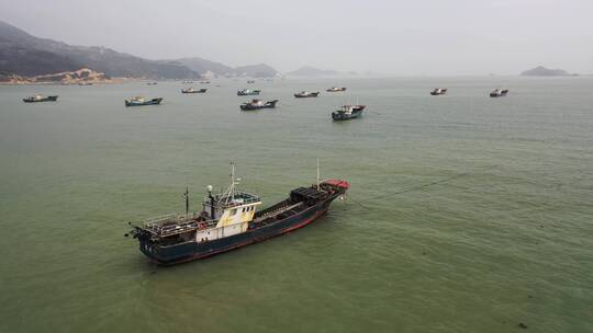 原创 福建宁德霞浦沙滩海岸线自然风光航拍