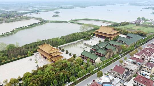 江苏兴化市乌巾荡风景区上方寺