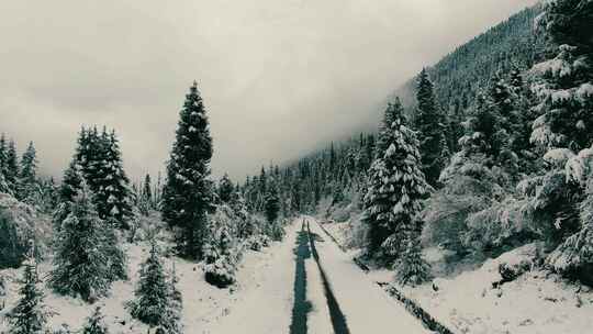 达古冰山雪景视频素材