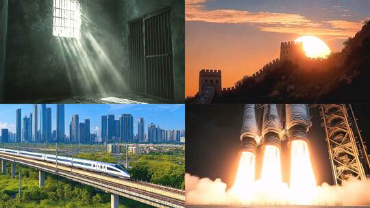 大气励志抗战胜利高燃混剪片头开场高清在线视频素材下载