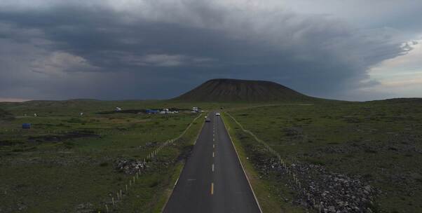 乌兰哈达火山高清在线视频素材下载