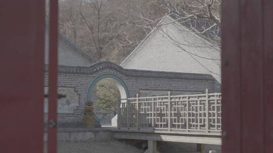 王爷府四合院传统建筑景观LOG视频素材模板下载