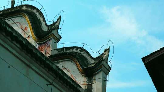 古建筑传统雕梁画栋实拍