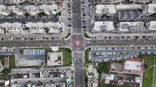 林芝市工布大道八一大街航拍