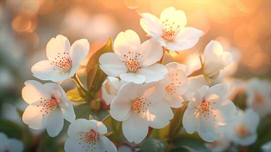 樱花桃花茉莉花花海春天来了立春春分ai素