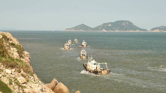 浙江台州温岭石塘镇海滨景色