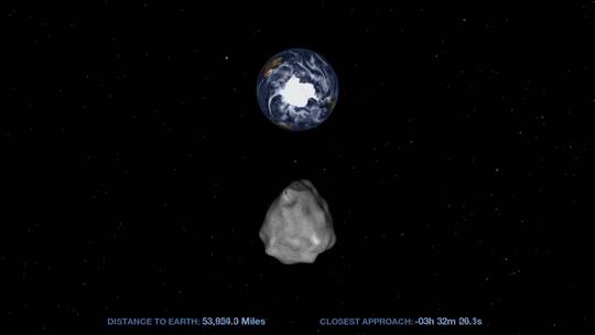 太空中移动的小行星视频素材模板下载